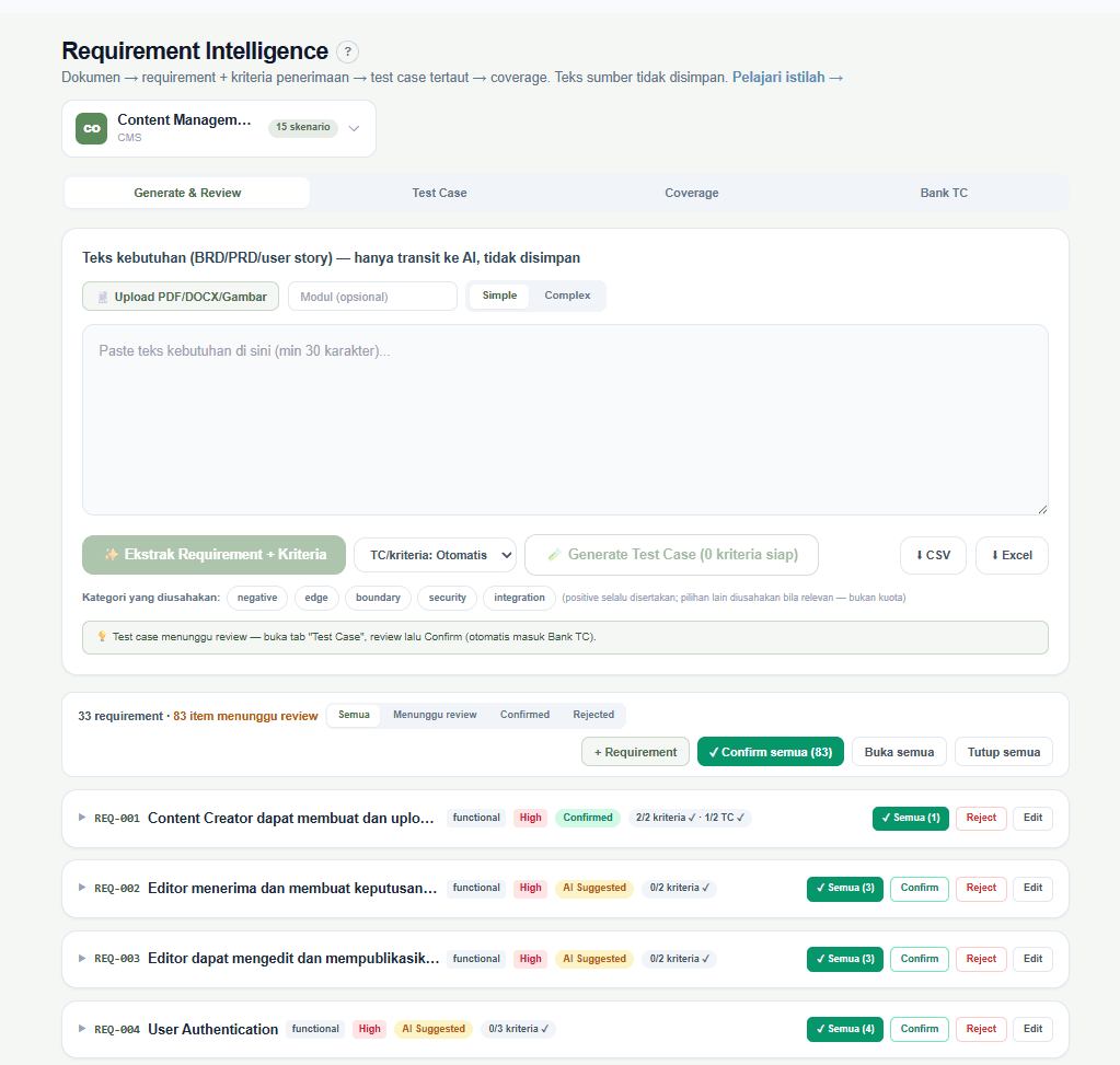 NovaAssure Requirement Intelligence