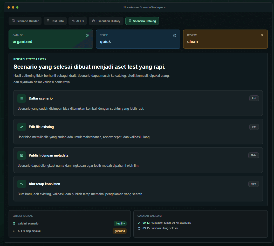 NovaAssure Scenario Builder
